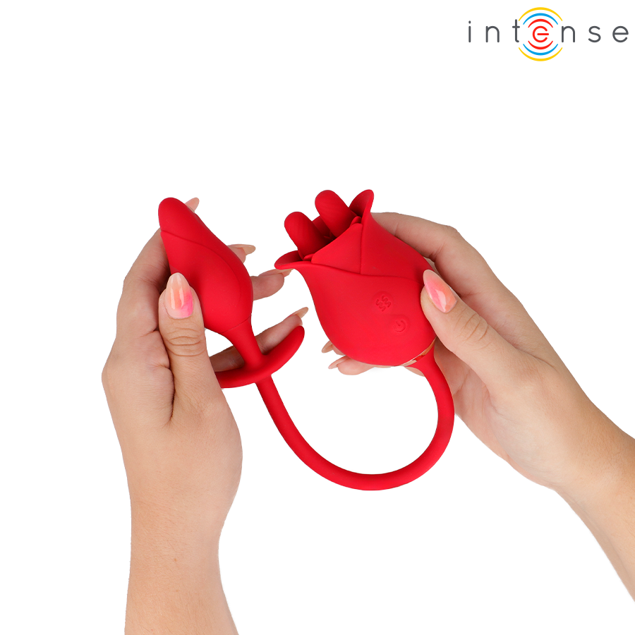 INTENSE - MELANIE DOUBLE CLITORIS STIMULATOR WITH ZIGZAG TONGUE - NOCTURNA DESIRES