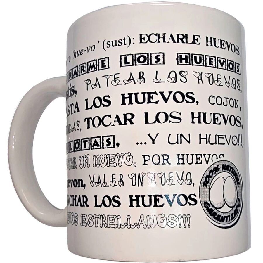 DIABLO PICANTE - WHITE MUG WITH BALLS SYNONYMS 370 ML - NOCTURNA DESIRES
