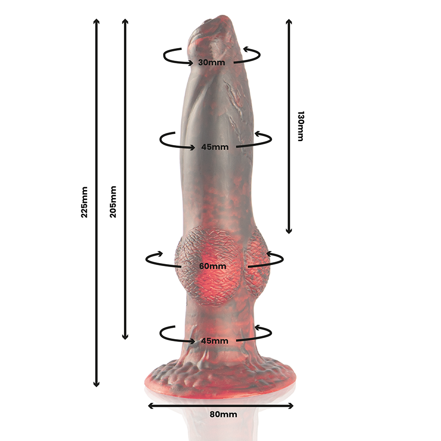 EPIC - PROMETHEUS DILDO TITAN IN FLAMES RECHARGEABLE REMOTE CONTROL - NOCTURNA DESIRES