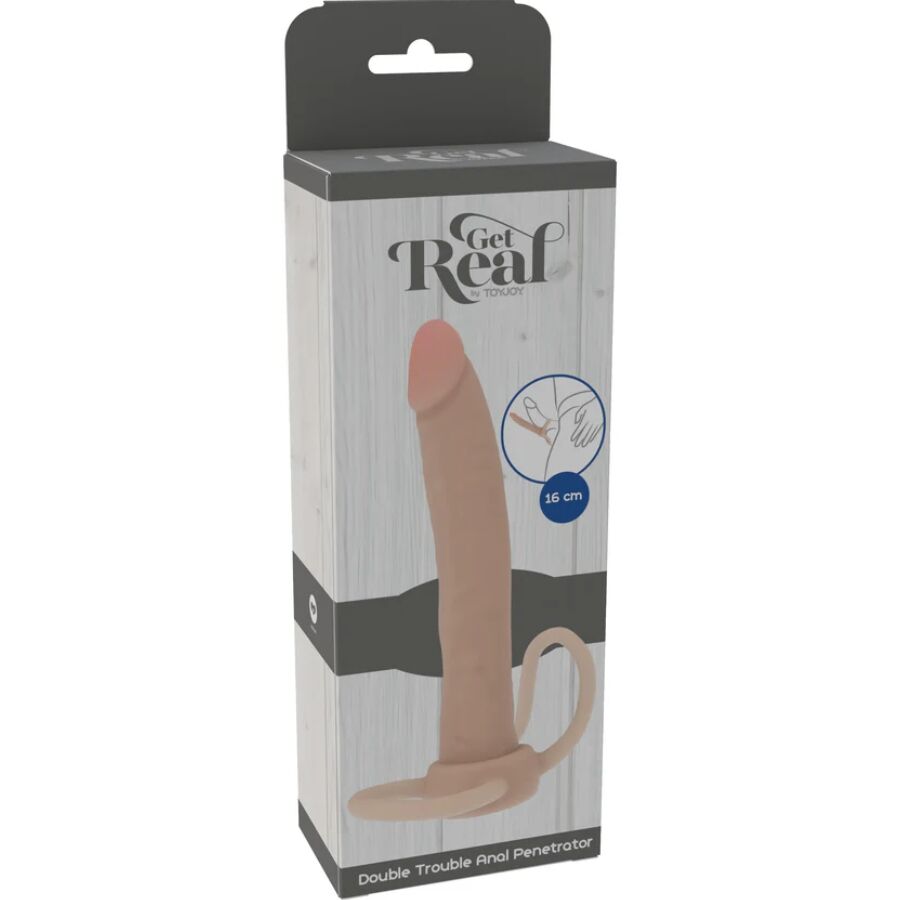 GET REAL - DOUBLE TROUBLE SILICONE ANAL PENETRATOR 16 CM - NOCTURNA DESIRES