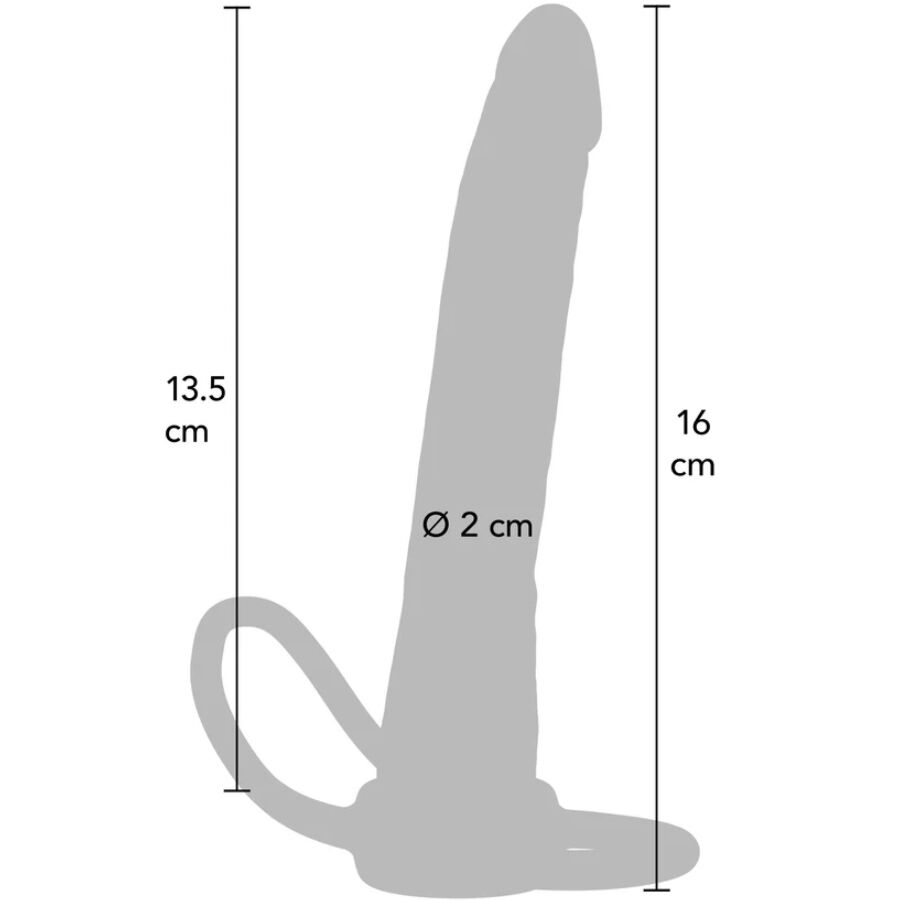 GET REAL - DOUBLE TROUBLE SILICONE ANAL PENETRATOR 16 CM - NOCTURNA DESIRES