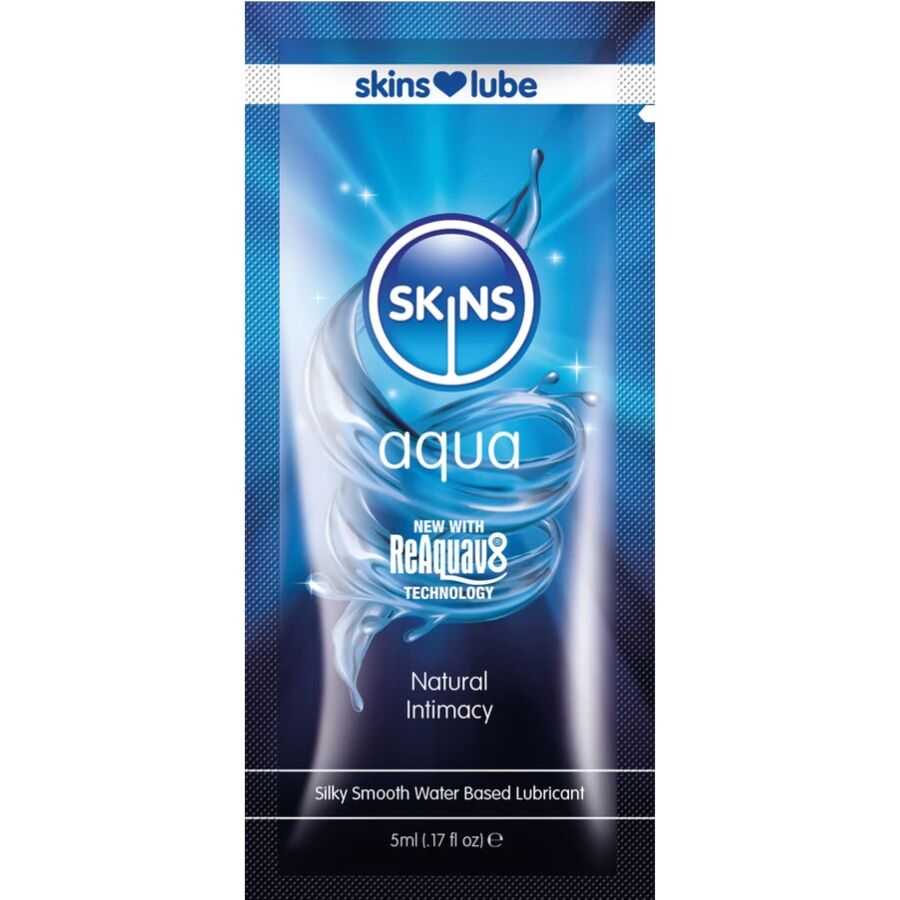 SKINS - AQUA WATER-BASED LUBRICANT SINGLE-DOSE 5 ML - NOCTURNA DESIRES