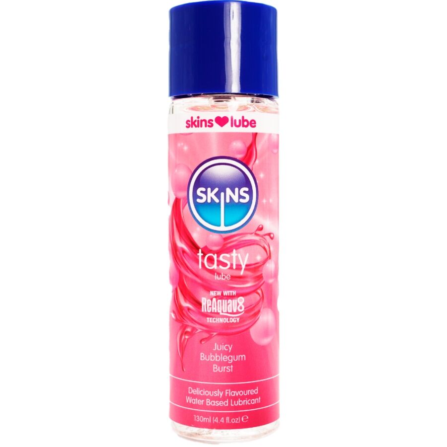 SKINS - TASTY WATER-BASED LUBRICANT BUBBLEGUM 130 ML - NOCTURNA DESIRES