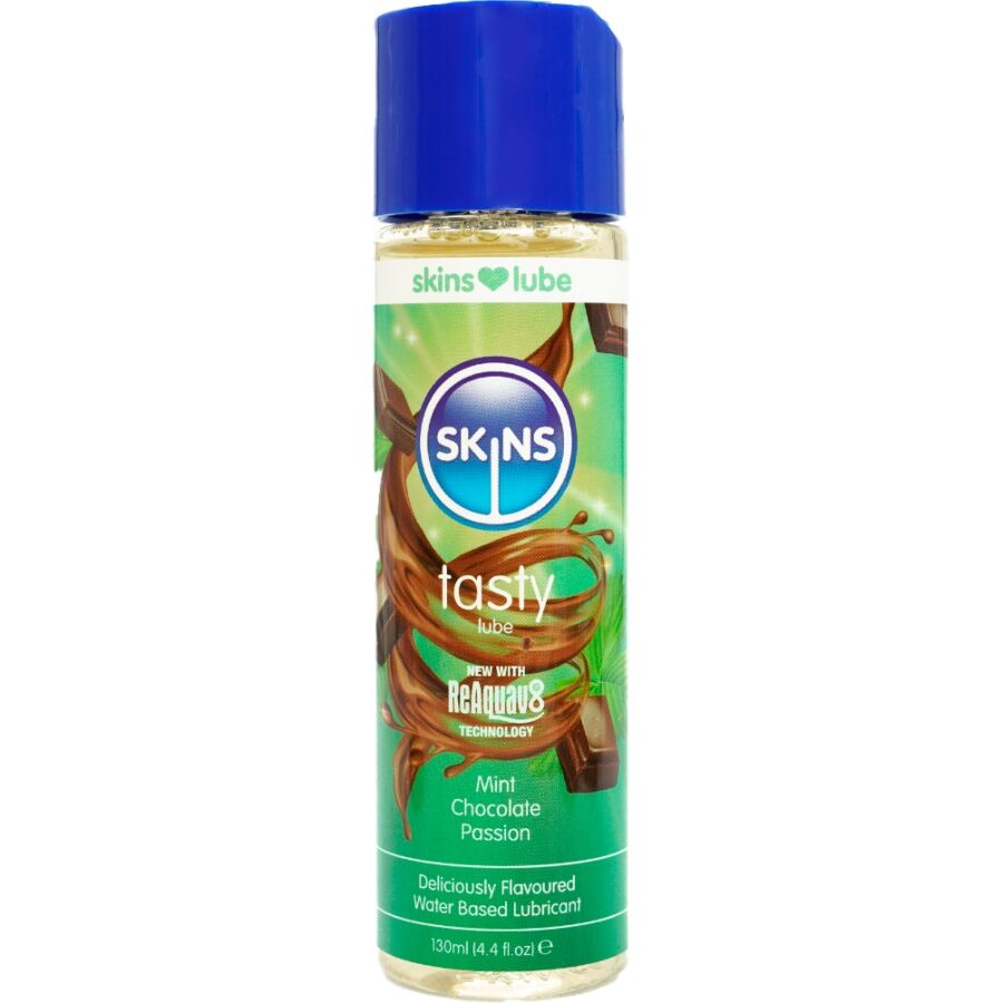 SKINS - TASTY WATER-BASED LUBRICANT MINT & CHOCOLATE 130 ML - NOCTURNA DESIRES