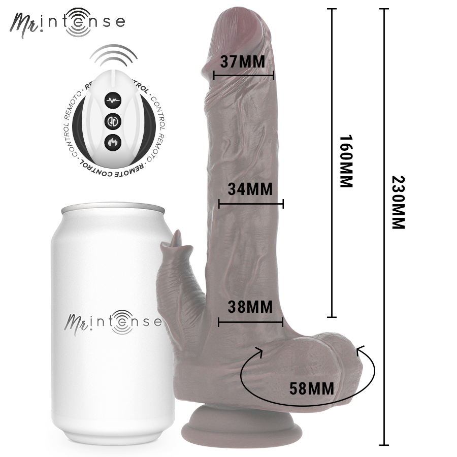 MR INTENSE - MORGAN REALISTIC MULTIFUNCTION DOLL WITH VIBRATION AND UP AND DOWN REMOTE CONTROL 23 CM -O- 3.5 CM - NOCTURNA DESIRES