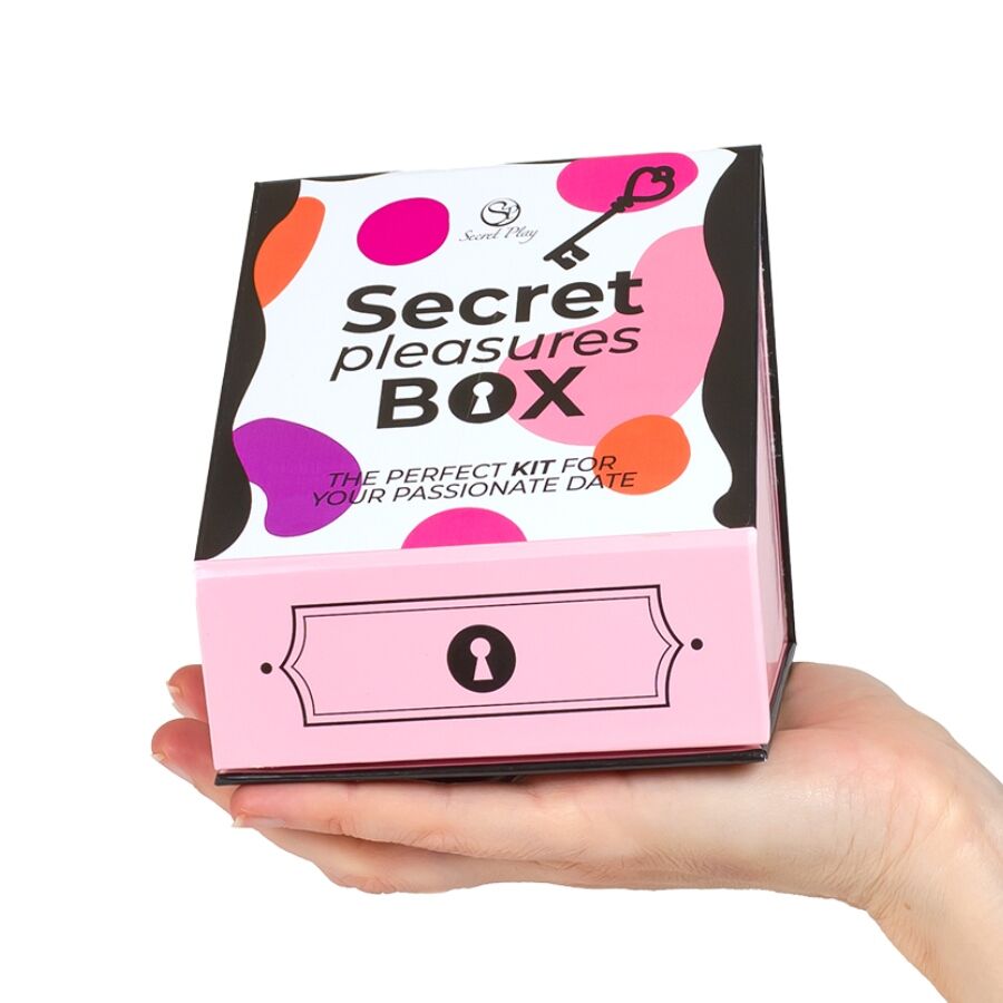 SECRET PLAY - PLEASURES BOX FOR COUPLES: DICE + VIBRATING BULLET + FEATHER PEN - NOCTURNA DESIRES