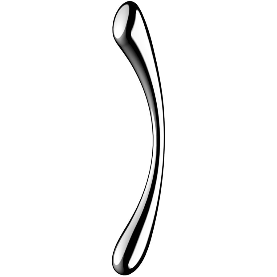 SATISFYER - COSMIC CREST 1 STAINLESS STEEL DOUBLE-ENDED DILDO - NOCTURNA DESIRES