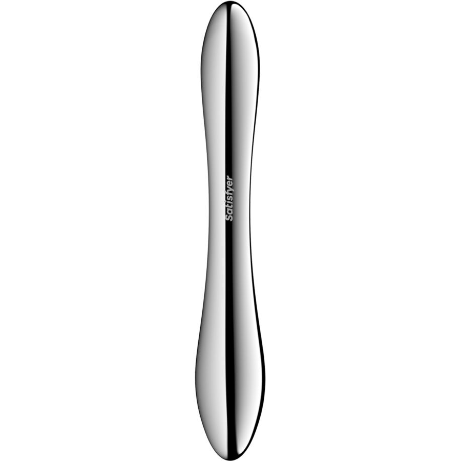 SATISFYER - PURE GRAVITY 1 STAINLESS STEEL DOUBLE-ENDED DILDO - NOCTURNA DESIRES