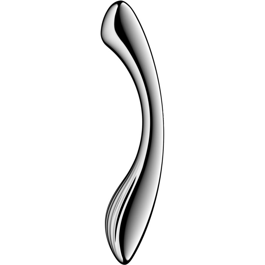 SATISFYER - PURE GRAVITY 1 STAINLESS STEEL DOUBLE-ENDED DILDO - NOCTURNA DESIRES