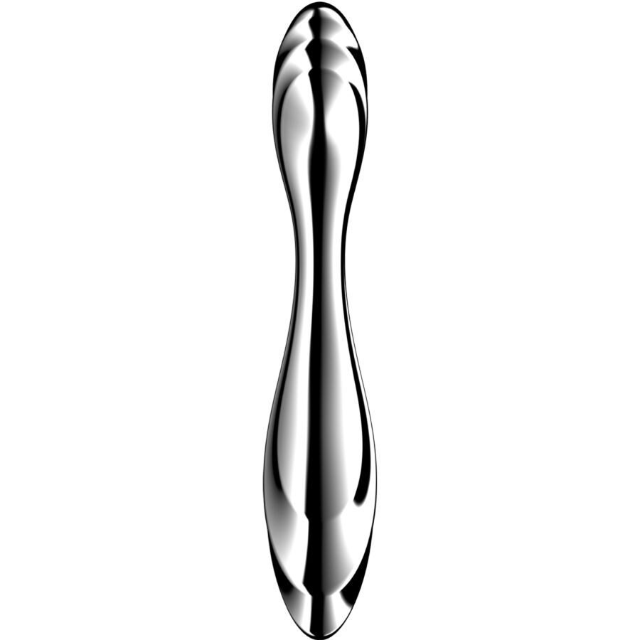 SATISFYER - PURE GRAVITY 2 STAINLESS STEEL DOUBLE-ENDED DILDO - NOCTURNA DESIRES