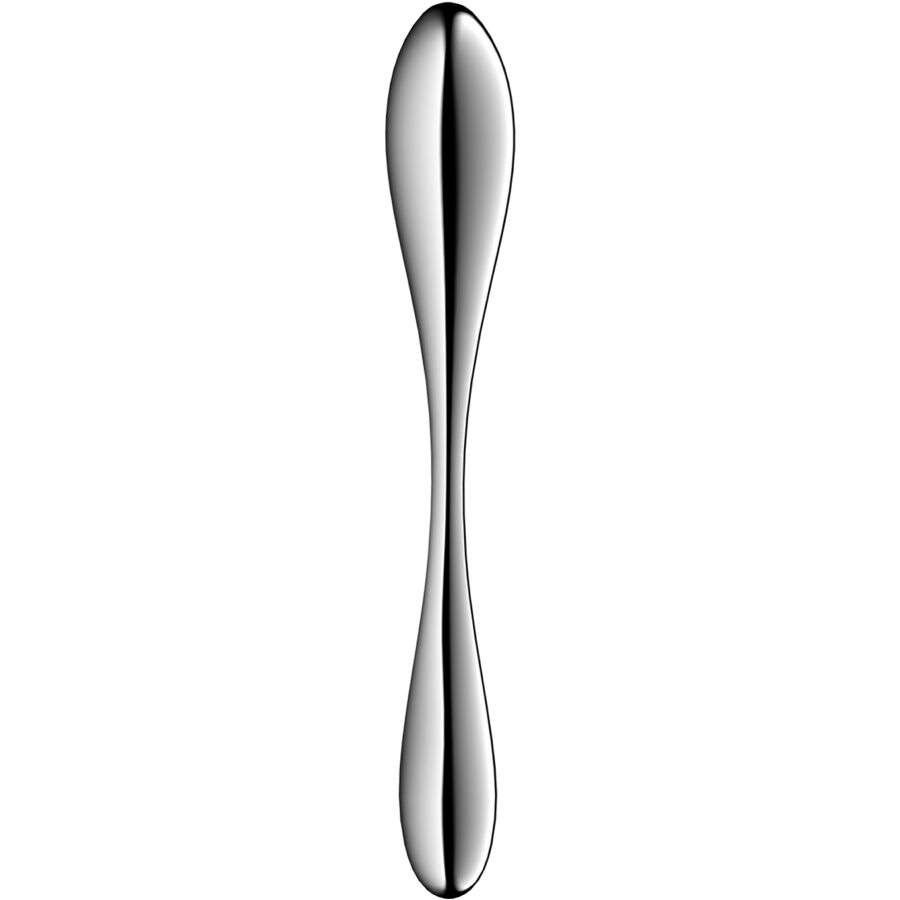 SATISFYER - STAR FORCE 3 STAINLESS STEEL DOUBLE-ENDED DILDO - NOCTURNA DESIRES