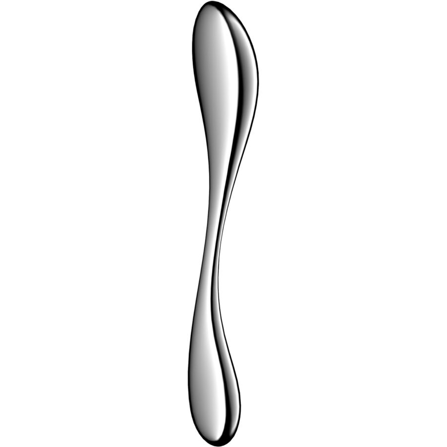 SATISFYER - STAR FORCE 3 STAINLESS STEEL DOUBLE-ENDED DILDO - NOCTURNA DESIRES