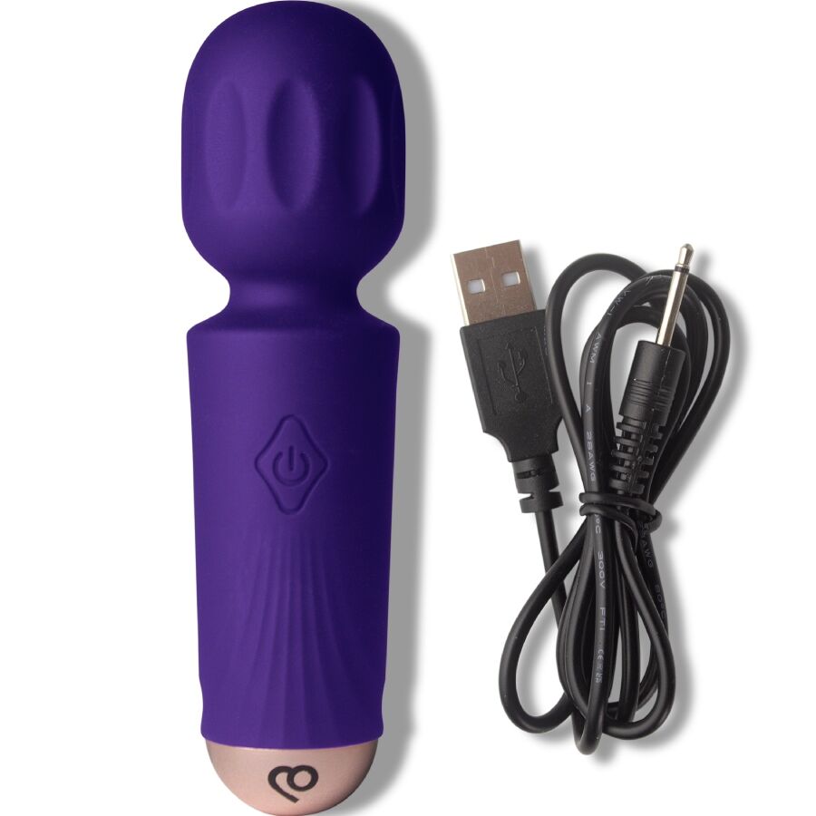 ROCKS-OFF - MINI RECHARGEABLE WAND 16 FUNCTIONS VIOLET DREAM - NOCTURNA DESIRES
