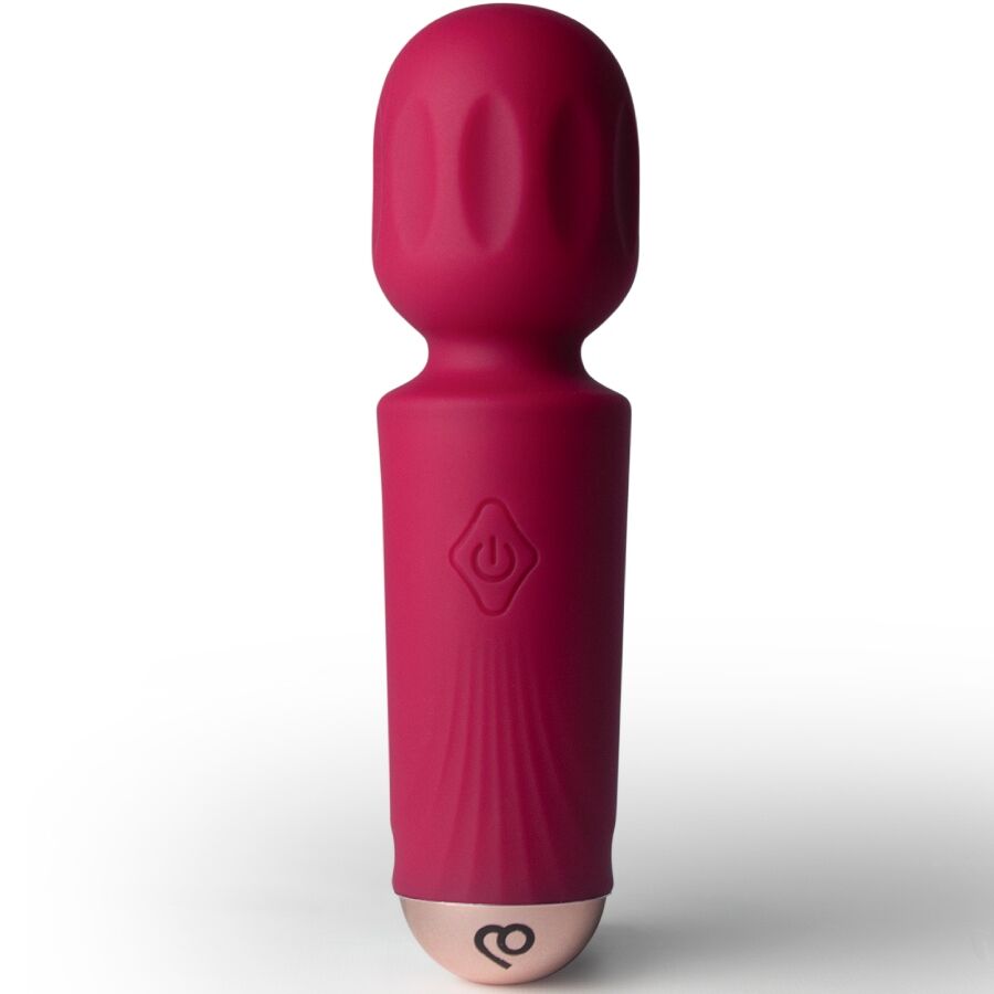 ROCKS-OFF - MINI RECHARGEABLE WAND 16 FUNCTIONS AZALEA RED - NOCTURNA DESIRES