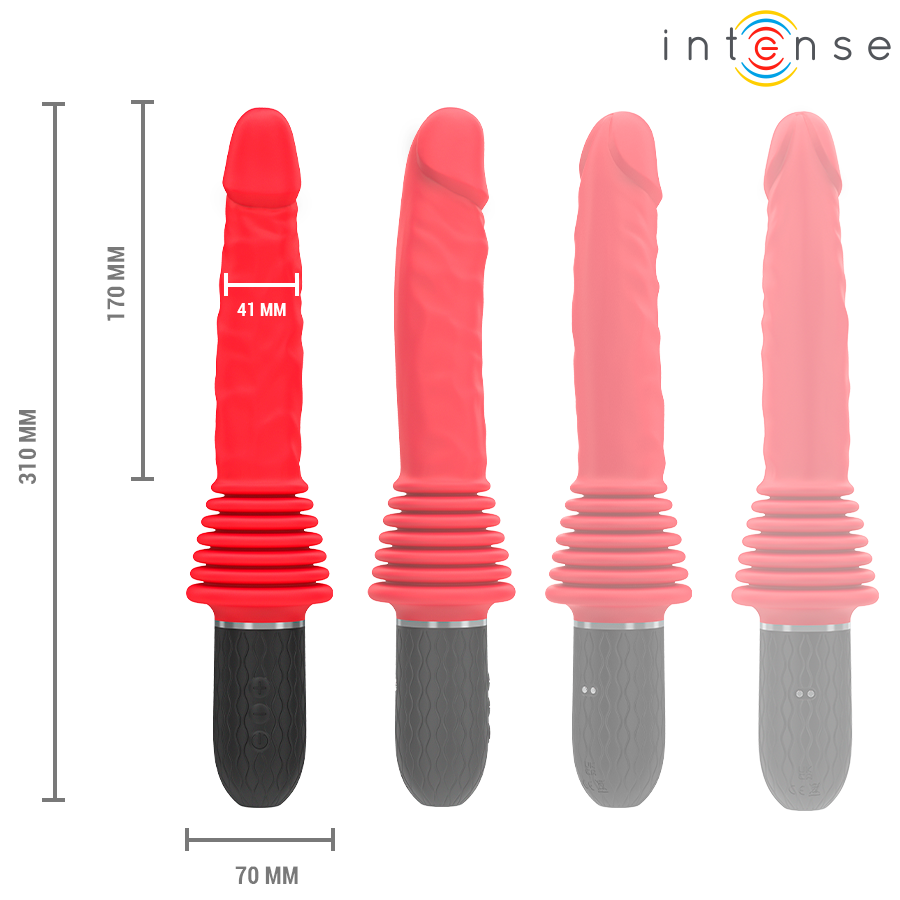 INTENSE - CYNTHIA REMOTE CONTROL THRUSTING VIBRATOR WITH HEAT - NOCTURNA DESIRES