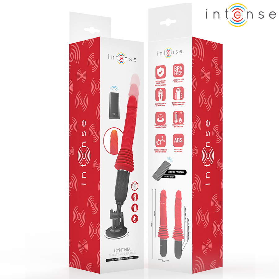 INTENSE - CYNTHIA REMOTE CONTROL THRUSTING VIBRATOR WITH HEAT - NOCTURNA DESIRES