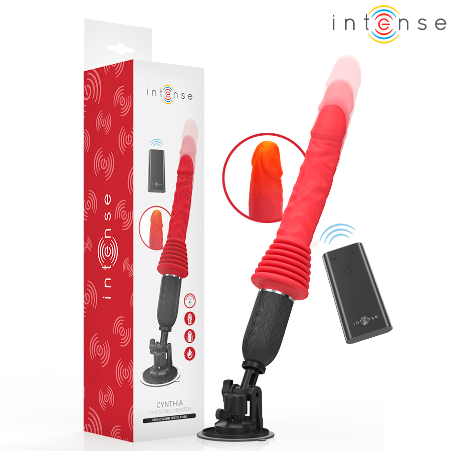 INTENSE - CYNTHIA REMOTE CONTROL THRUSTING VIBRATOR WITH HEAT - NOCTURNA DESIRES