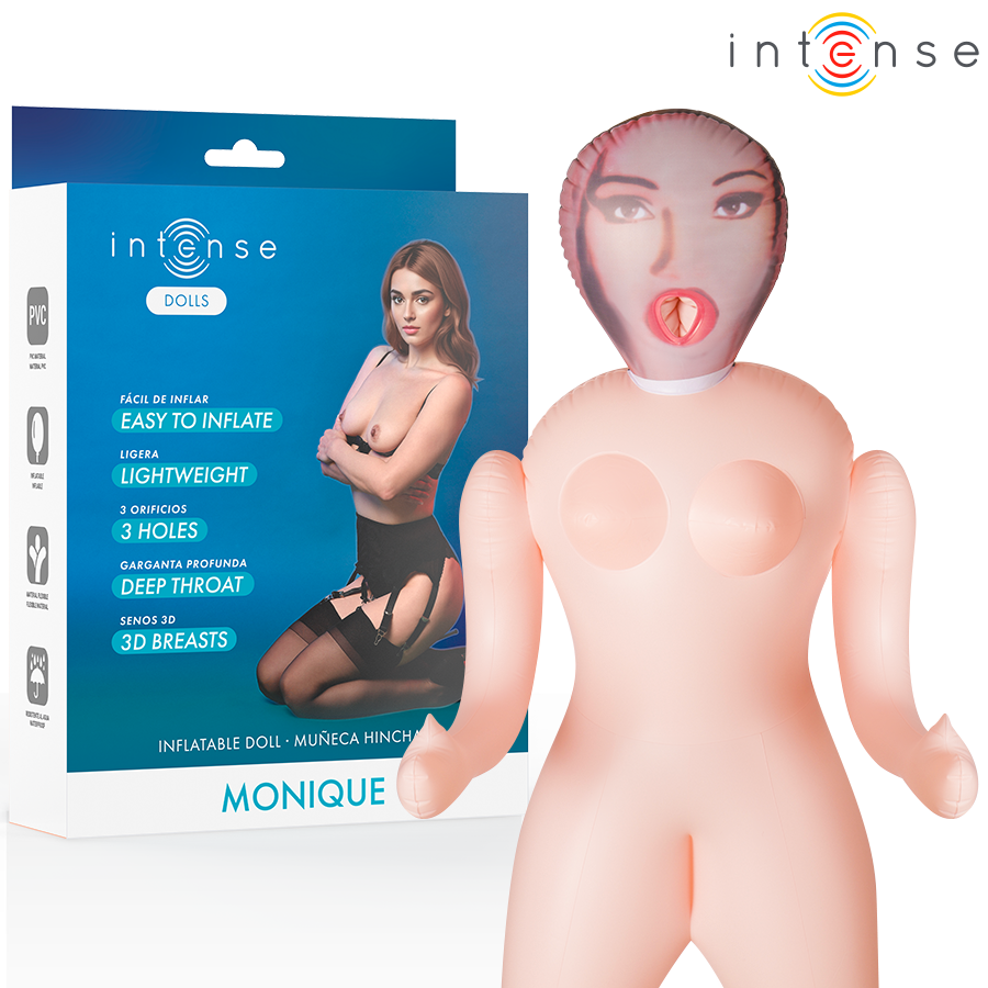 INTENSE DOLLS - MONIQUE INFLATABLE DOLL WITH THREE ORIFICES - NOCTURNA DESIRES