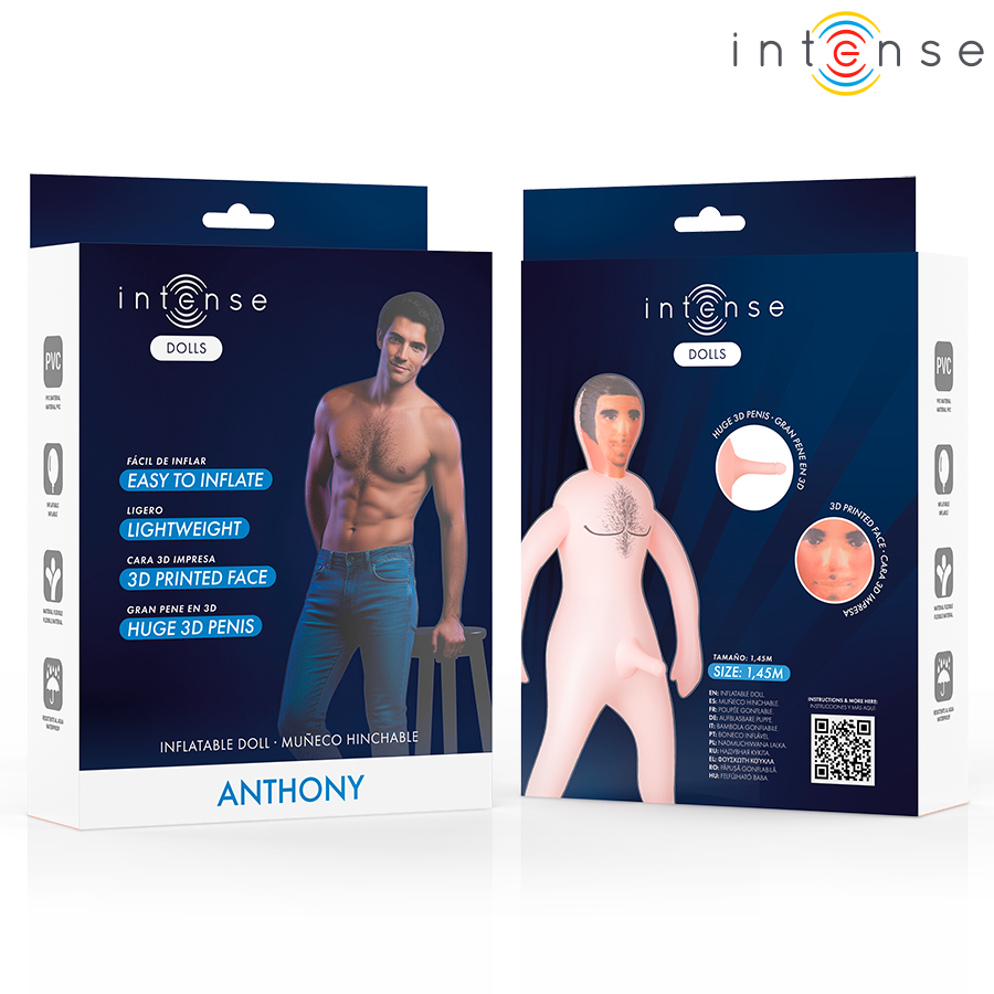 INTENSE DOLLS - ANTHONY INFLATABLE DOLL WITH 3D PENIS - NOCTURNA DESIRES