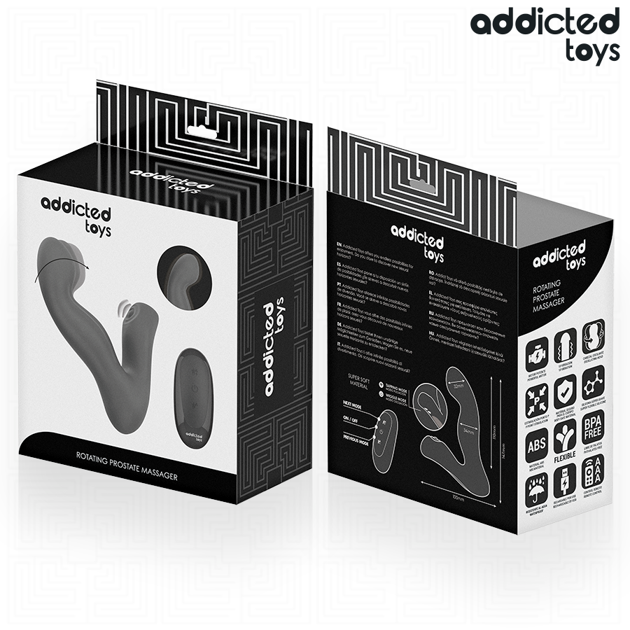 ADDICTED TOYS - OSCILLATING PROSTATE MASSAGER WITH PULSATION MODE REMOTE CONTROL - NOCTURNA DESIRES