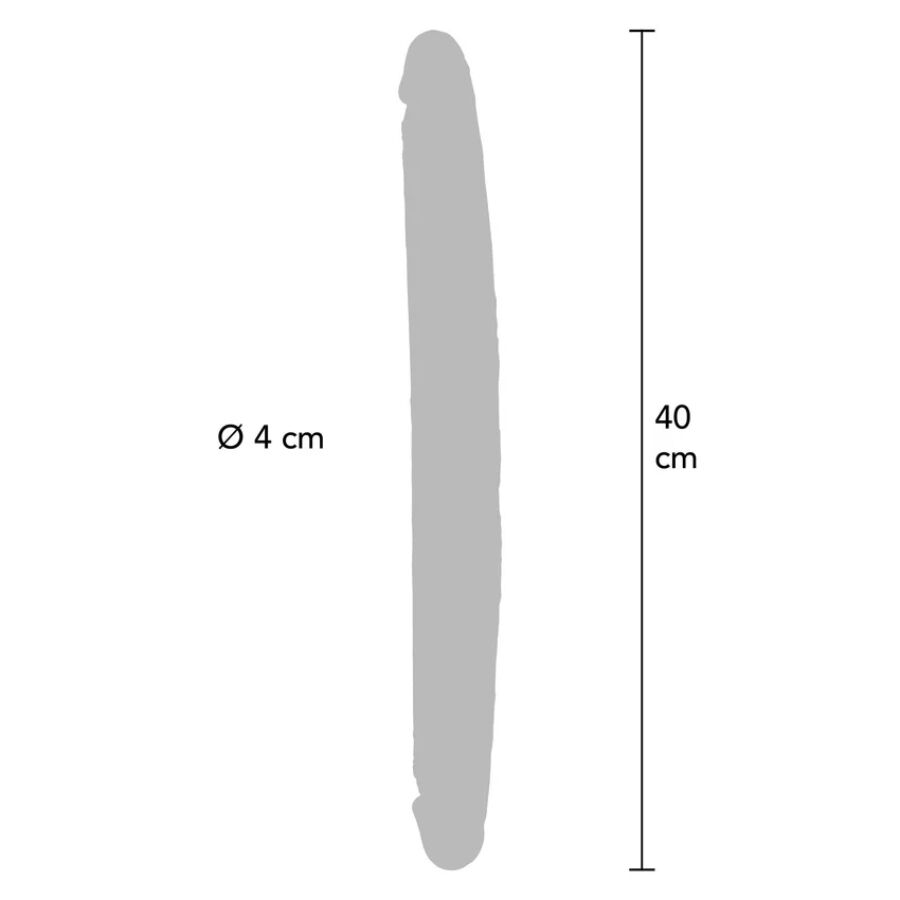 GET REAL - DOUBLE-ENDED SILICONE DILDO CARAMEL 40 CM - NOCTURNA DESIRES