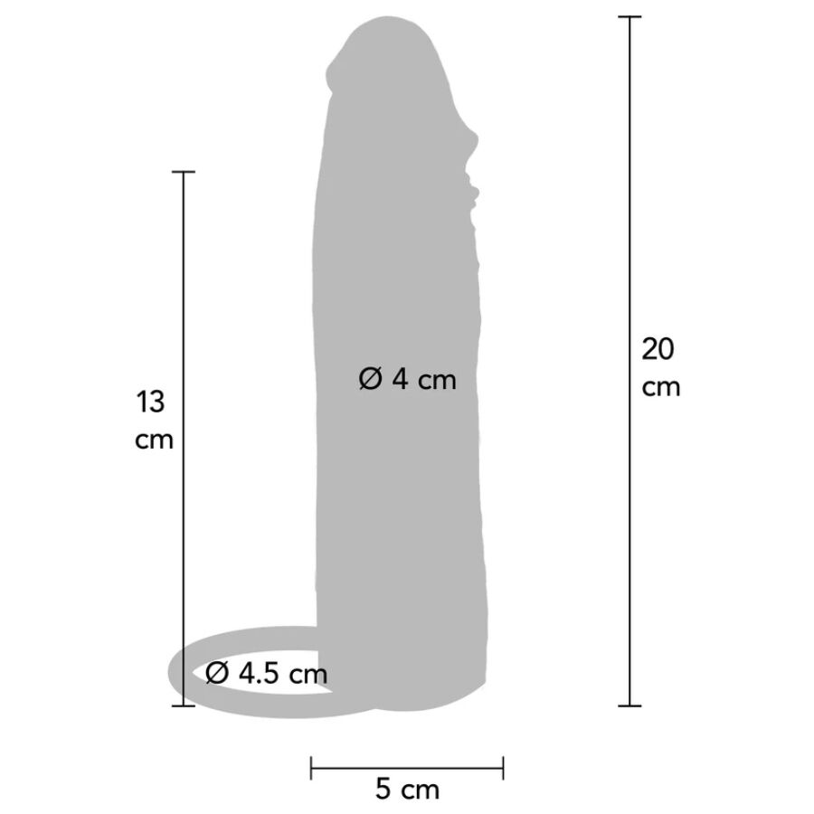 GET REAL - HYDRATED SKIN SILICONE VIBRATING PENIS SLEEVE CARAMEL 20 CM - NOCTURNA DESIRES