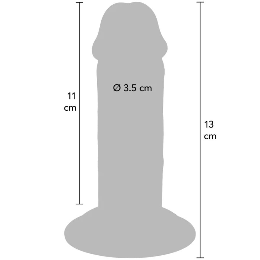 GET REAL - DELUXE THICK DOUBLE-DENSITY TPE DONG 13 CM - NOCTURNA DESIRES