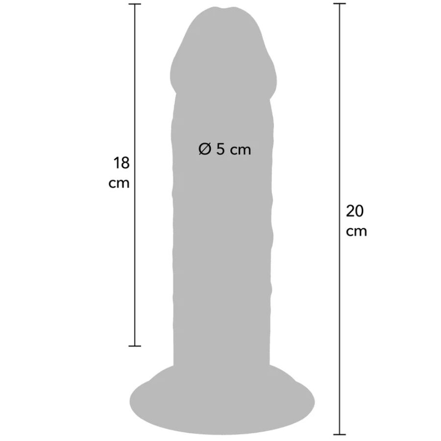 GET REAL - DELUXE THICK DOUBLE-DENSITY TPE DONG 20 CM - NOCTURNA DESIRES
