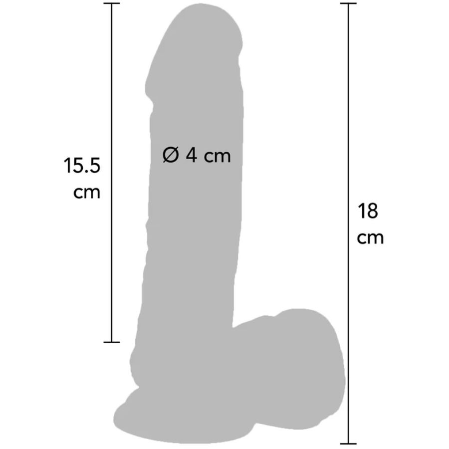 GET REAL - DILDO 18 CM WITH BALLS VIBRATOR SKIN - NOCTURNA DESIRES