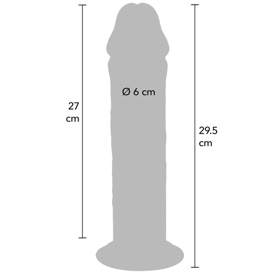 GET REAL - DELUXE THICK DOUBLE-DENSITY TPE DONG 29.5 CM - NOCTURNA DESIRES