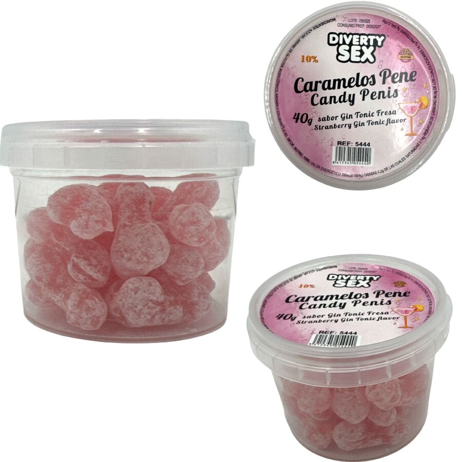 DIABLO PICANTE - 20 GIN & TONIC FLAVORED PENIS CANDIES - NOCTURNA DESIRES
