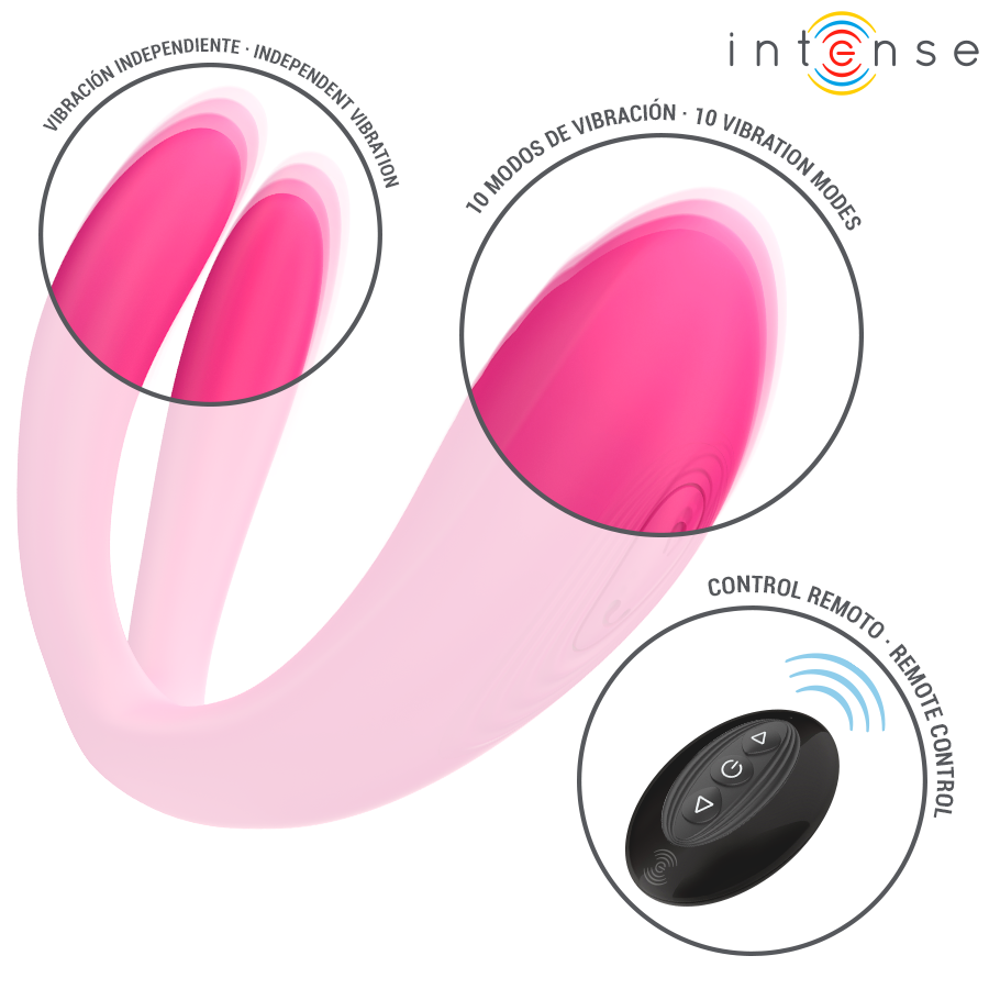 INTENSE - JULIA DOUBLE VIBRATOR CLAMP STIMULATOR REMOTE CONTROL - NOCTURNA DESIRES