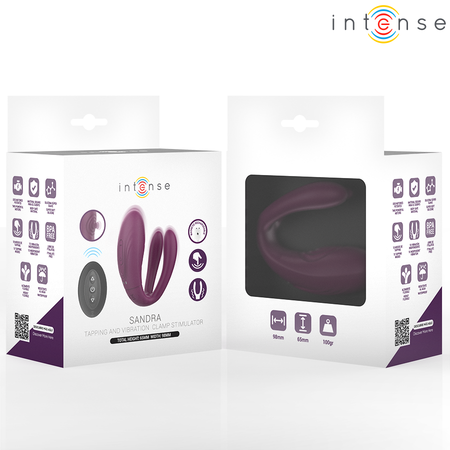 INTENSE - SANDRA TAPPING AND VIBRATION CLAMP STIMULATOR REMOTE CONTROL - NOCTURNA DESIRES