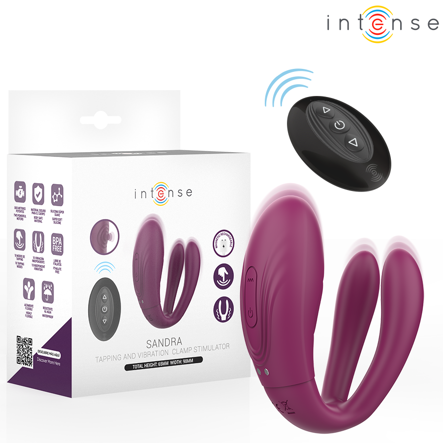 INTENSE - SANDRA TAPPING AND VIBRATION CLAMP STIMULATOR REMOTE CONTROL - NOCTURNA DESIRES