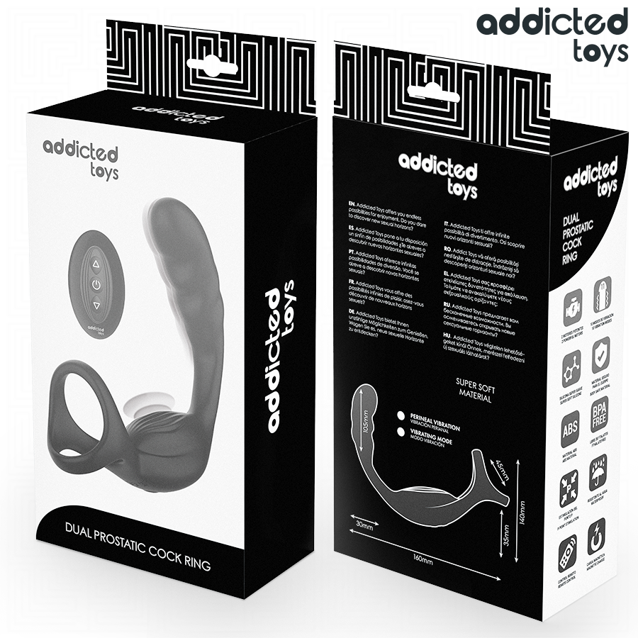 ADDICTED TOYS - DUAL PROSTATIC COCK RING REMOTE CONTROL - NOCTURNA DESIRES