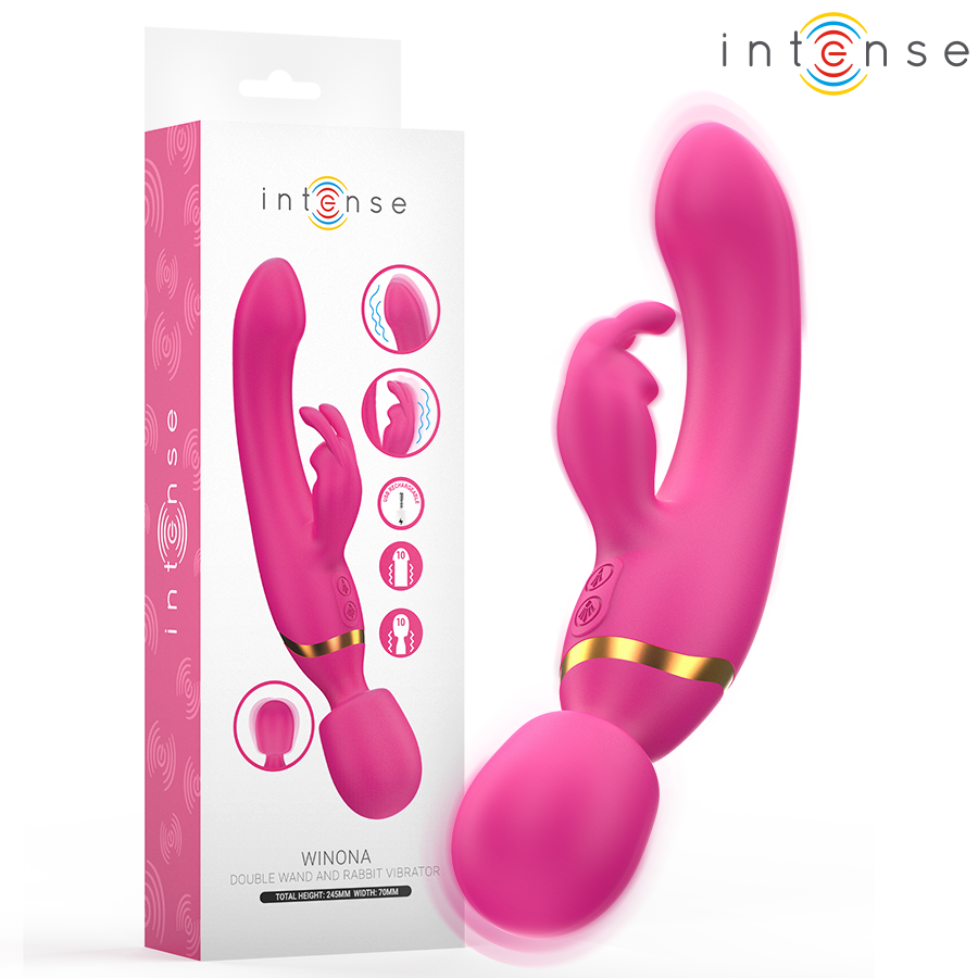 INTENSE - WINONA DOUBLE VIBRATOR RABBIT & WAND - NOCTURNA DESIRES