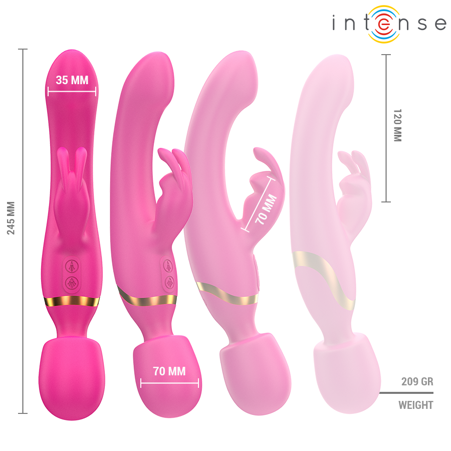 INTENSE - WINONA DOUBLE VIBRATOR RABBIT & WAND - NOCTURNA DESIRES