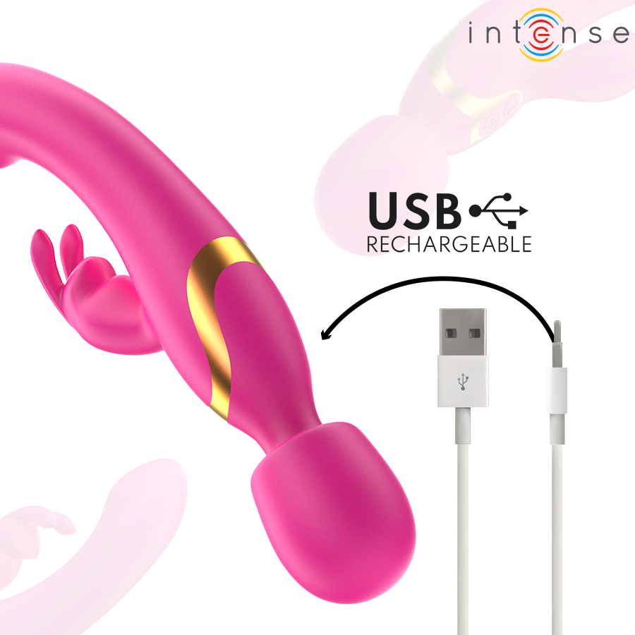 INTENSE - WINONA DOUBLE VIBRATOR RABBIT & WAND - NOCTURNA DESIRES