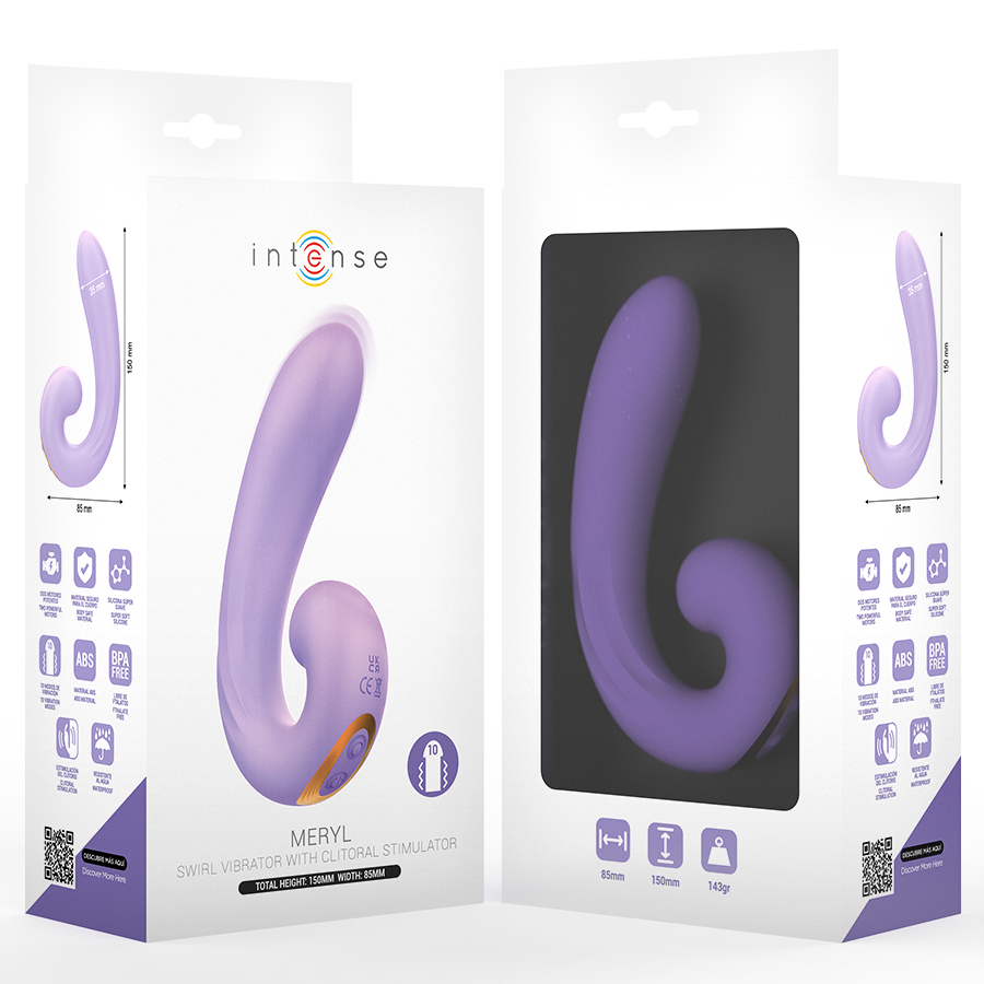 INTENSE - MERYL DOUBLE VIBRATION CLITORIS STIMULATOR - NOCTURNA DESIRES