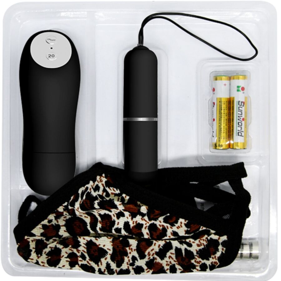 BAILE - THONG WITH VIBRATING BULLET AND REMOTE CONTROL BLACK - NOCTURNA DESIRES