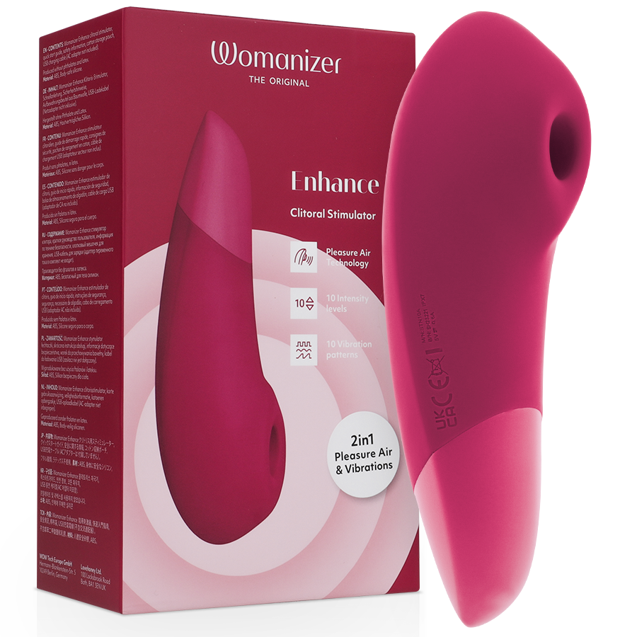 WOMANIZER - ENHANCE CLITORIAL STIMULATOR VIBRANT PINK - NOCTURNA DESIRES