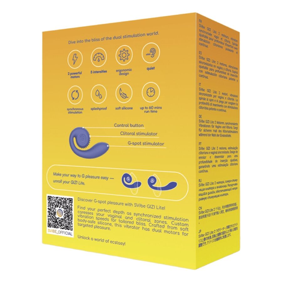 SNAIL VIBE - GIZI LITE DUAL G-SPOT & CLITORAL PURPLE VIBRATOR - NOCTURNA DESIRES