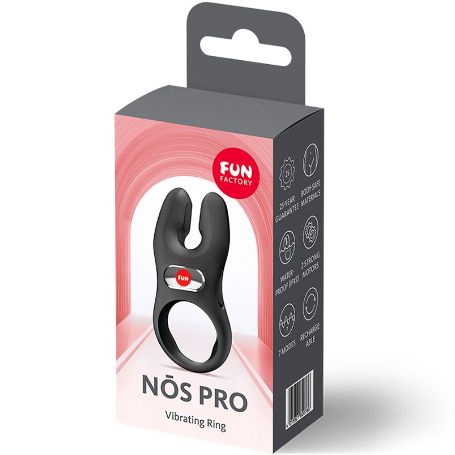 FUN FACTORY - NOS PRO VIBRATING COCK RING BLACK - NOCTURNA DESIRES