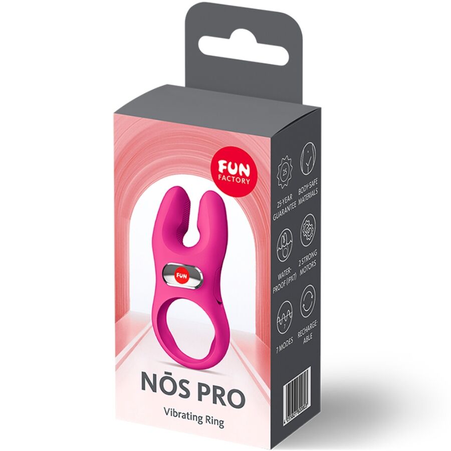 FUN FACTORY - NOS PRO VIBRATING COCK RING MAGENTA - NOCTURNA DESIRES