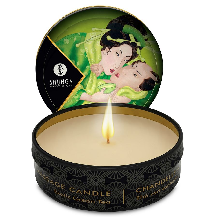 SHUNGA - MINI CARESS BY CANDLELIGHT DISPLAY MASSAGE CANDLES 24 UNITS - NOCTURNA DESIRES