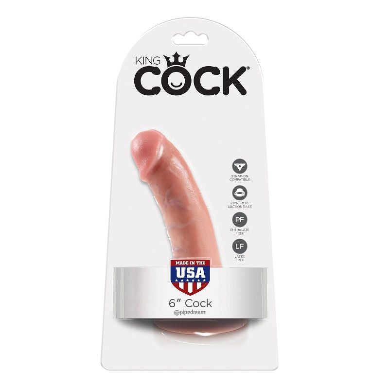 KING COCK - 6 DILDO FLESH 15.2 CM KING COCK  NOCTURNA DESIRES