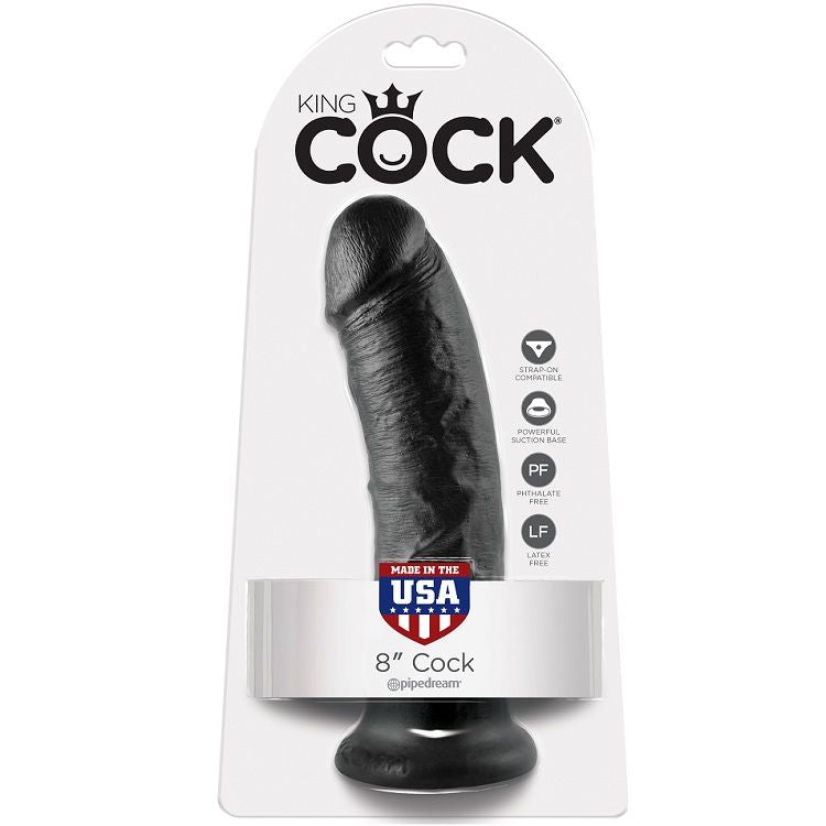 KING COCK - 8 DILDO BLACK 20.3 CM KING COCK  NOCTURNA DESIRES