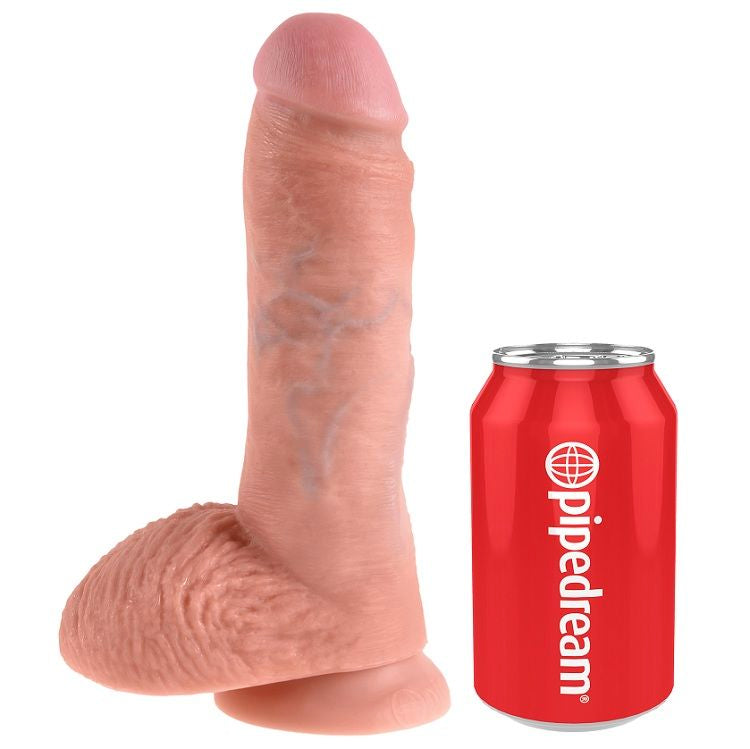 KING COCK - 8 DILDO FLESH WITH BALLS 20.3 CM KING COCK  NOCTURNA DESIRES