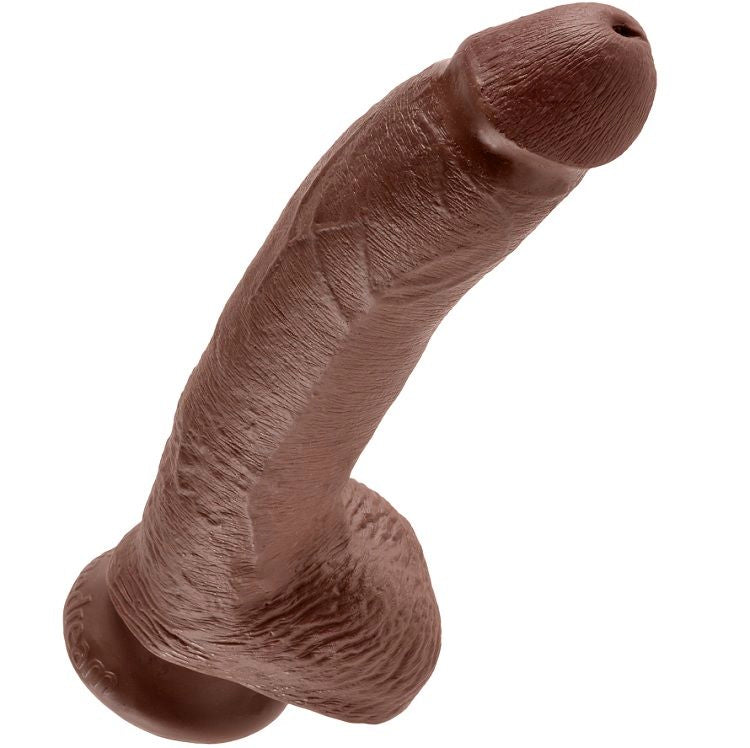 KING COCK - 9 DILDO BROWN WITH BALLS 22.9 CM KING COCK  NOCTURNA DESIRES