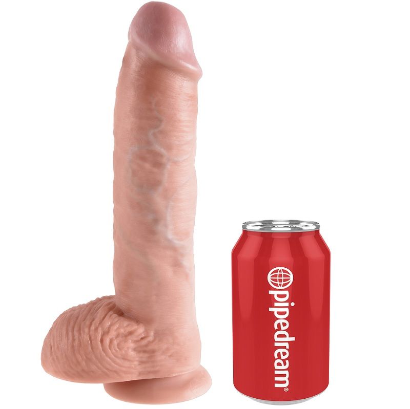 KING COCK - 10 DILDO FLESH WITH BALLS 26.5 CM KING COCK  NOCTURNA DESIRES